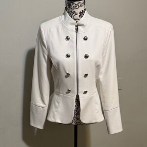 XOXO White Double-Breasted Women's Blazer
